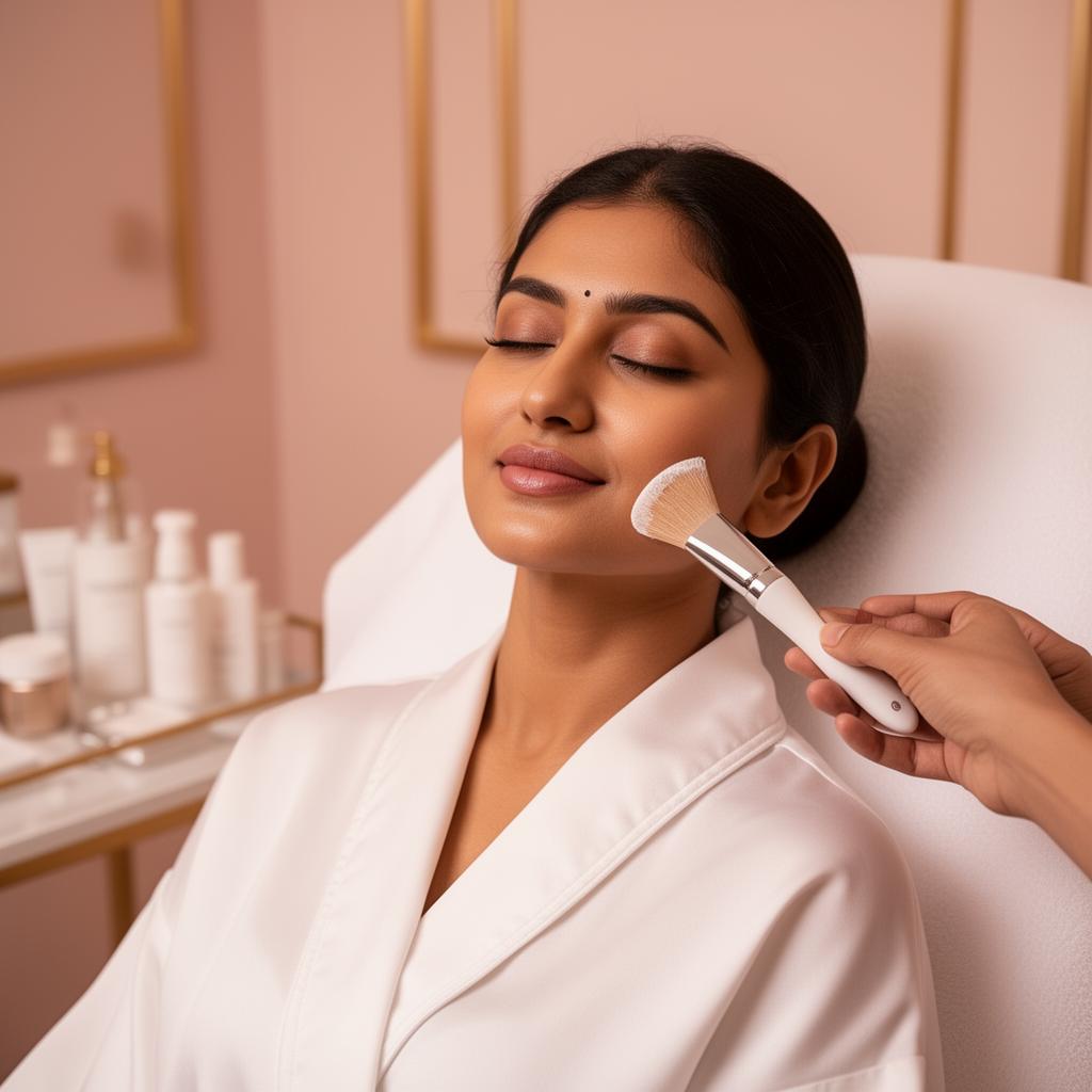 Luxury skincare treatment at Lumina Clinic